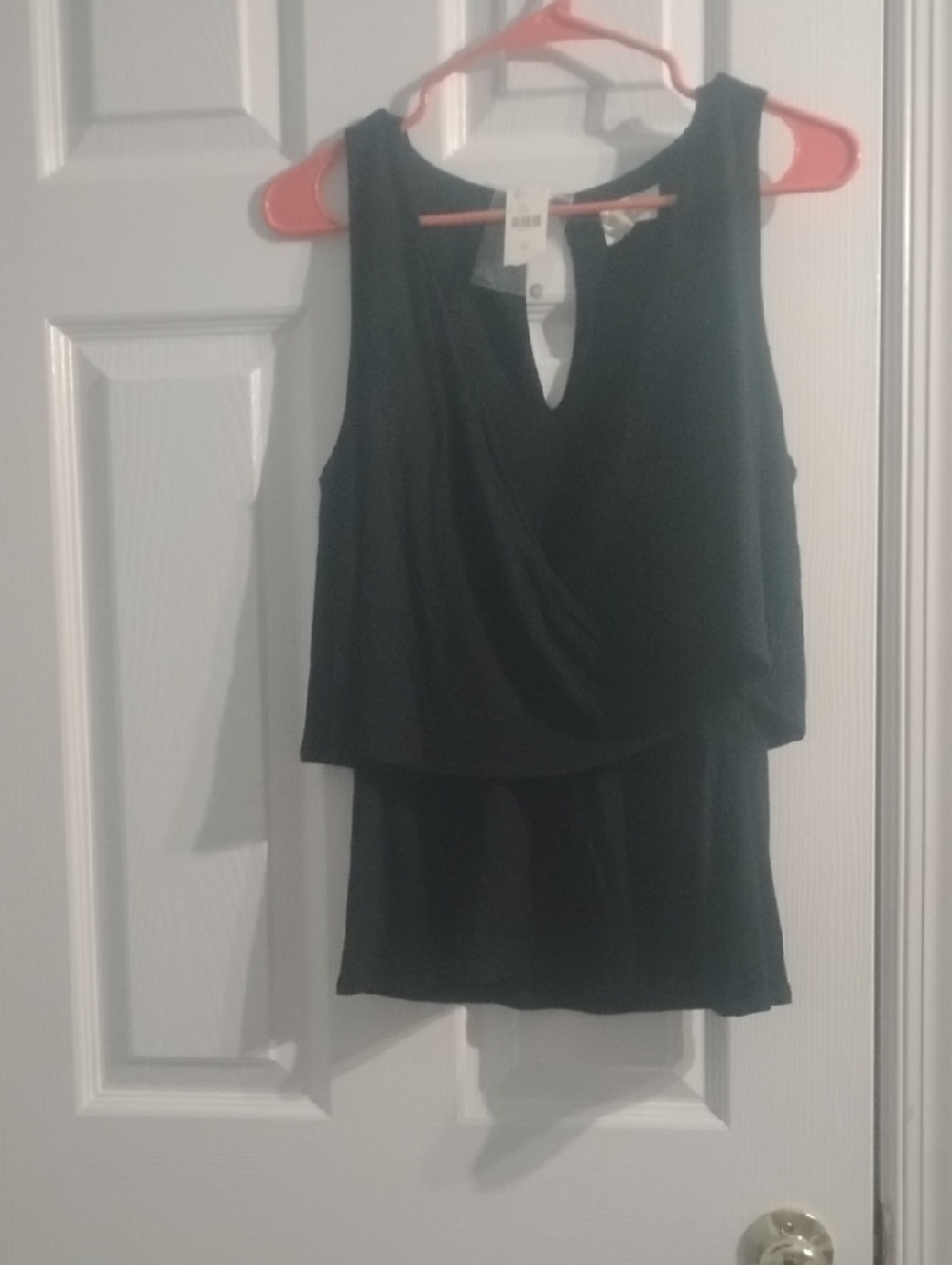NWT, Anthropologie Sleeveless Black Draped Top, Size XS